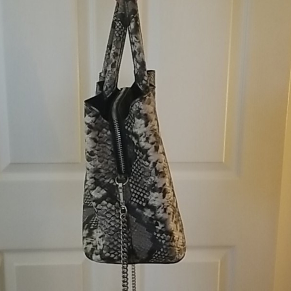 Aldo Snake Skin Leather Shoulder Purse Satchel - Picture 2 of 7